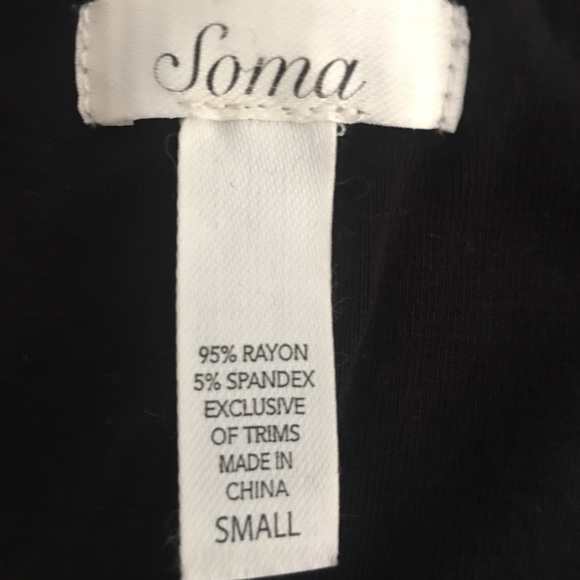 Soma Black Jersey Soft Dress Size Small - Picture 5 of 5
